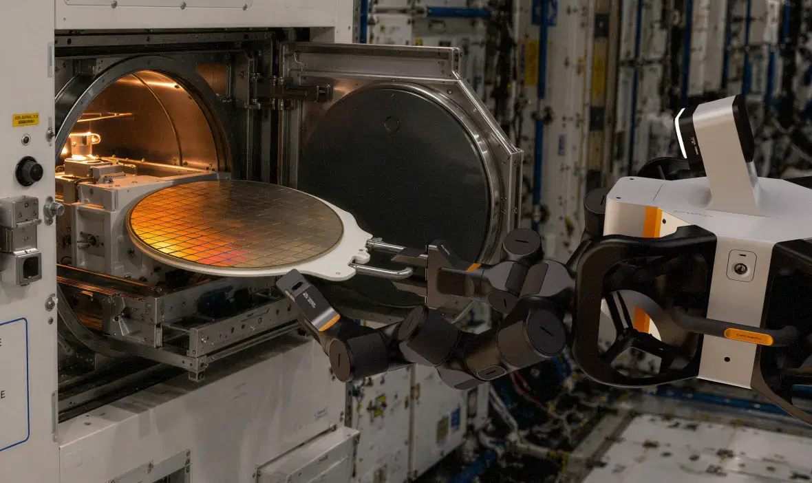 Semiconductor wafer processing in orbital fabrication unit